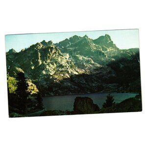 Sierra Buttes Upper Sardine Lake CA Vintage Postcard Landscape Scenic View